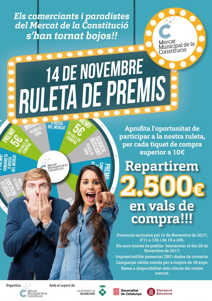 ruleta de premis Mercat de la Constitució